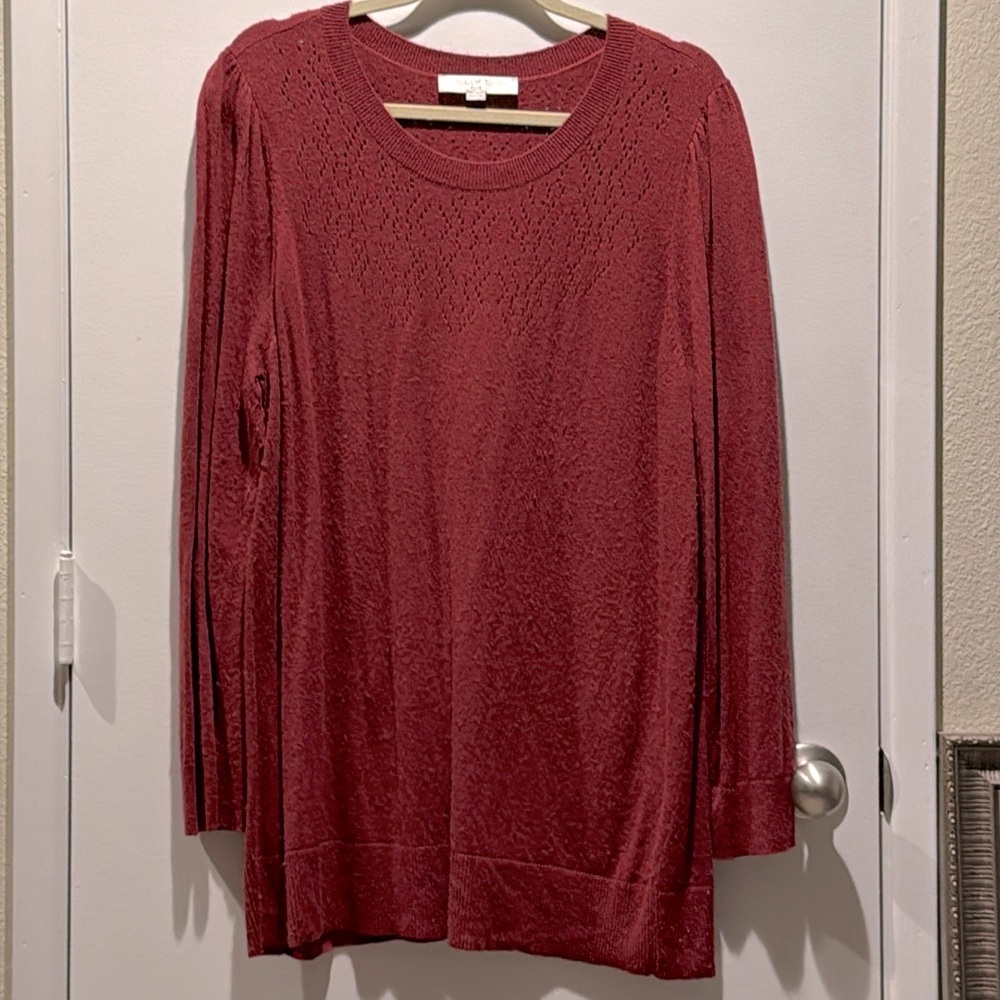 Long sleeve sweater puff sleeves
